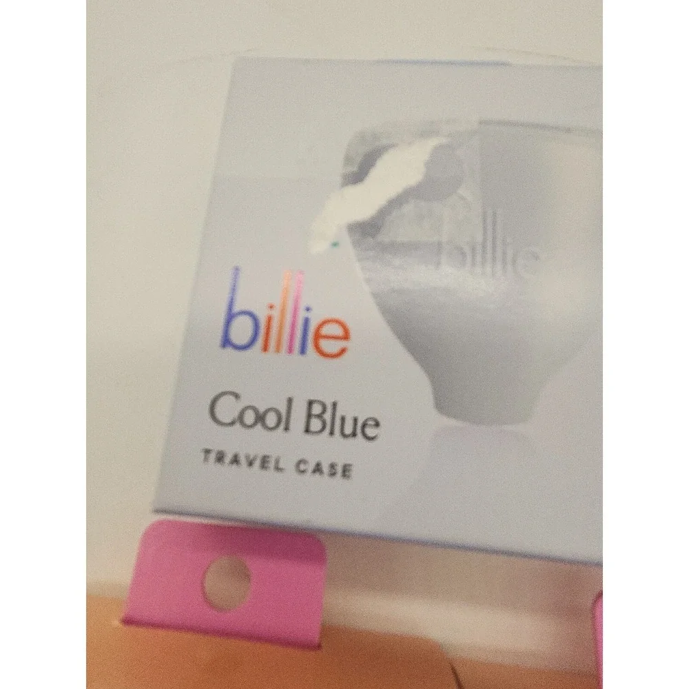 LOT 3 Billie Cool Blue Malibu Magnetic Razor/Shaver Travel Case/Container